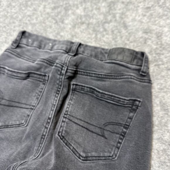 American‎ Eagle Stretch Women's Curvy Mom Jeans Size 00 Black Dark Wash Denim - Picture 8 of 11